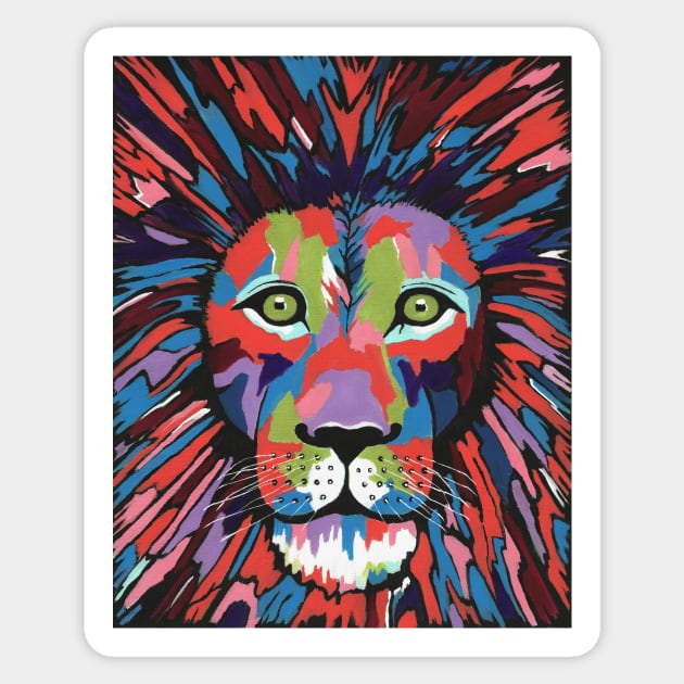 FLAMBOYANT Lion Painting Sticker by SartorisArt1